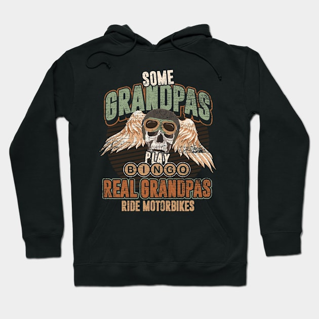 Biking Grandpa Fathers Day Motorbike Funny Biker Hoodie by ShirtsShirtsndmoreShirts